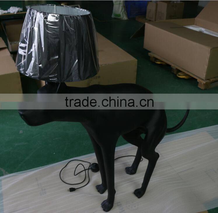 Modern Resin Animal Base Good Boy Floor Lamp for Megastore Decoration