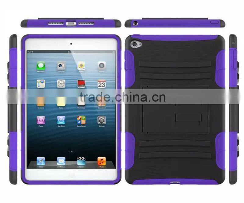 Tough duty stand hybrid defender armor cover for iPad mini 4 Pad accessory