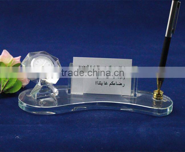 Crystal Office Table Set crystal Pen Holder card holder Table Decoration