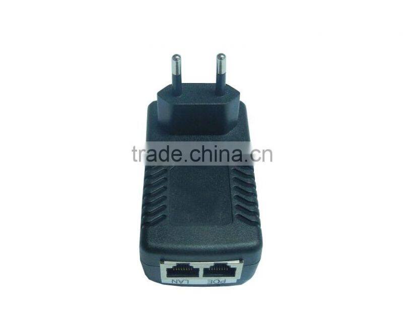 POE wallmount power adapter 12W/12W plug in POE power supply/12V 1A POE power adapter