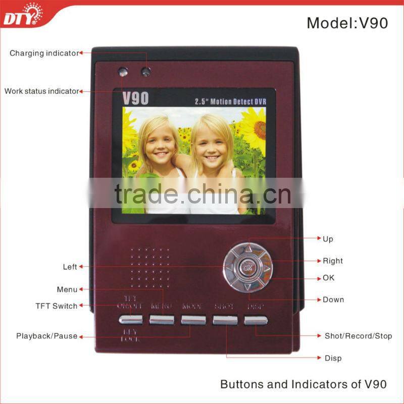 hd portable car dvr camcorder, V90