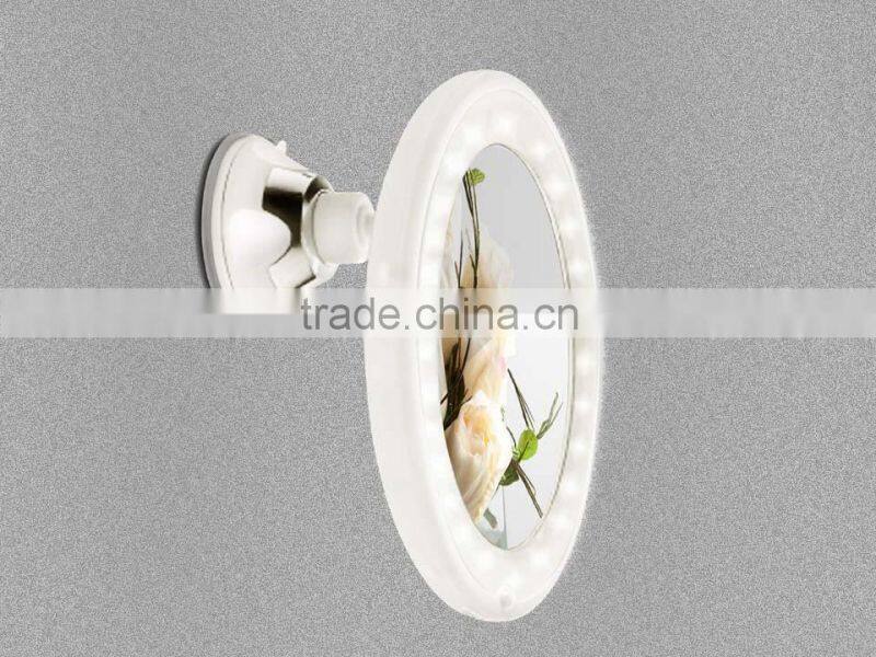 Makeup mirror led lighted Powerme bathroom mirror swivel suction mirror