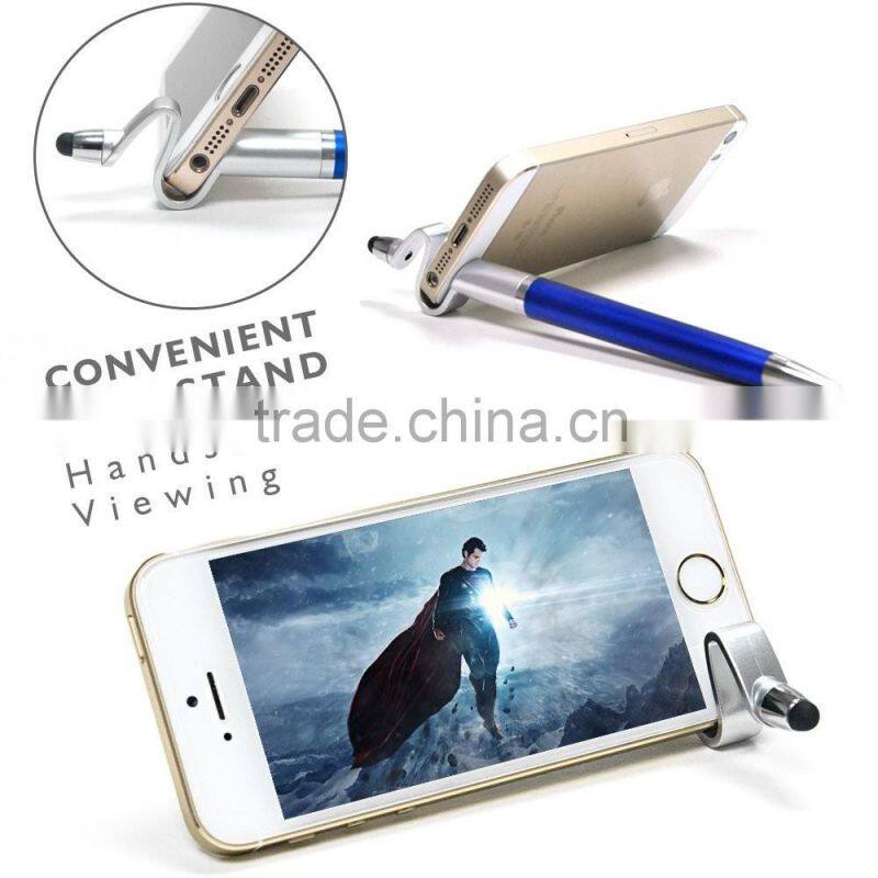 3 in 1 touch pen mobile holder ballpoint pen
