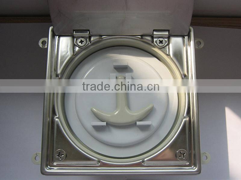 SS 304 15*15cm Shower Floor Long Drain With Cover And Handle