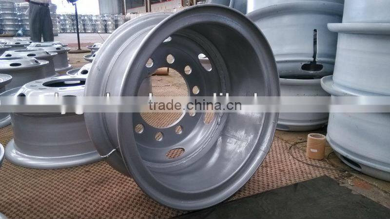 7.5-20 trailer wheel, tube steel wheel, wheel with10.00-20 tyre for heavy truck