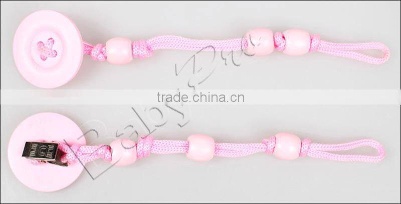 2015 New DIY Baby Products High Quality Cute Silicone Pacifier Holder Ring