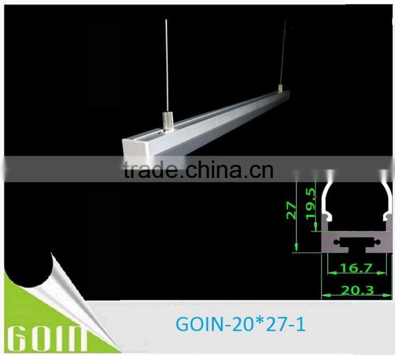 aluminum LED profile for ceiling or pendent light, LED Linear Lights for ceilings interior decoration Aluminum bar light housing