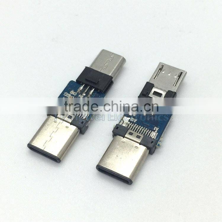 Customize Type C extension adapter type C male to Micro USB male
