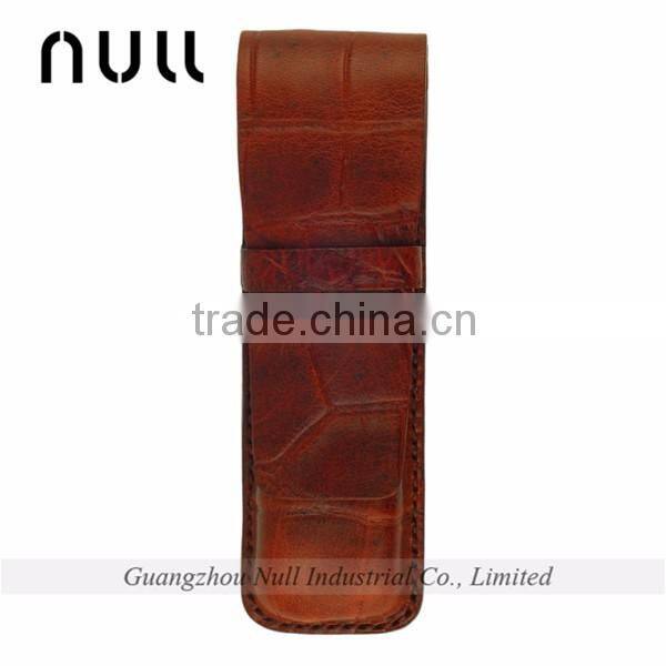 Genuine leather promotional gift pocket custom pen holder