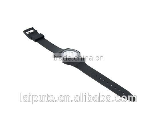 Round shaped watch dial plastic cement watchband wrist watch