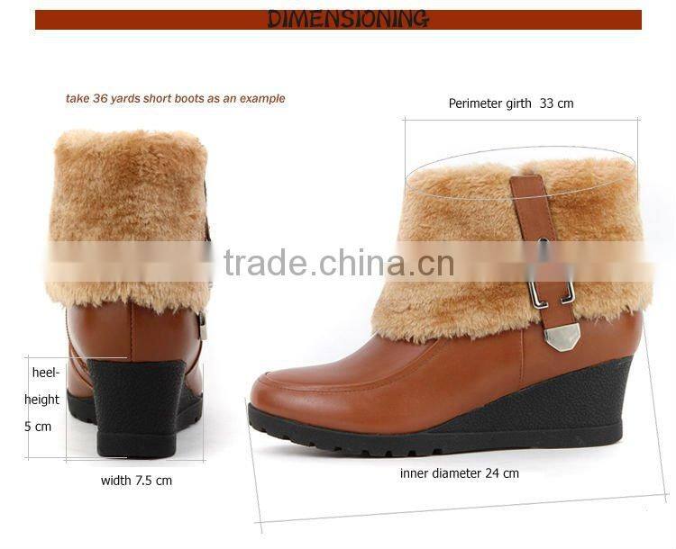 rabbit hair lady shoe boot