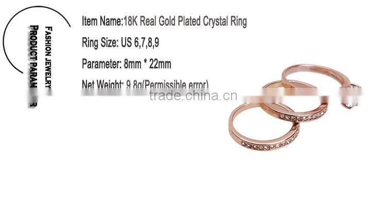 3pcs/Set 18kgp Jewelry Gold Rings Price With Stones