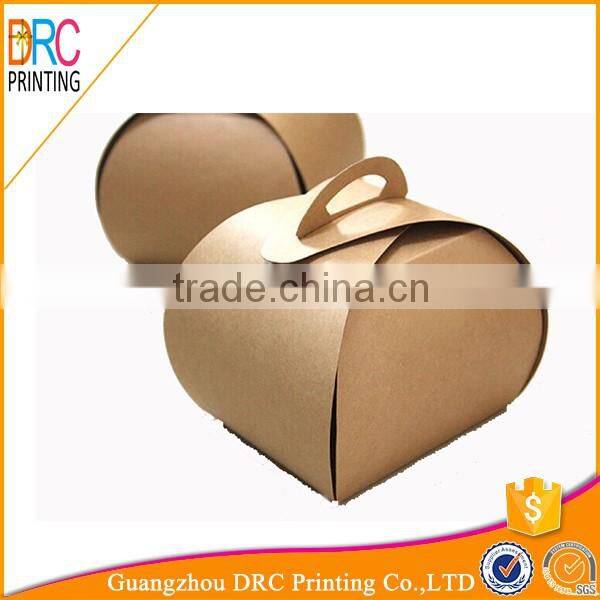 Handmade cardboard paper cup cake box with handle