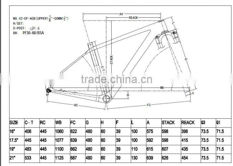 29er Hardtail MTB Carbon Frame Mountain Bike Frameset AG196, 29er MTB Carbon Frame With Rigid Fork MTB Bike Carbon Frames