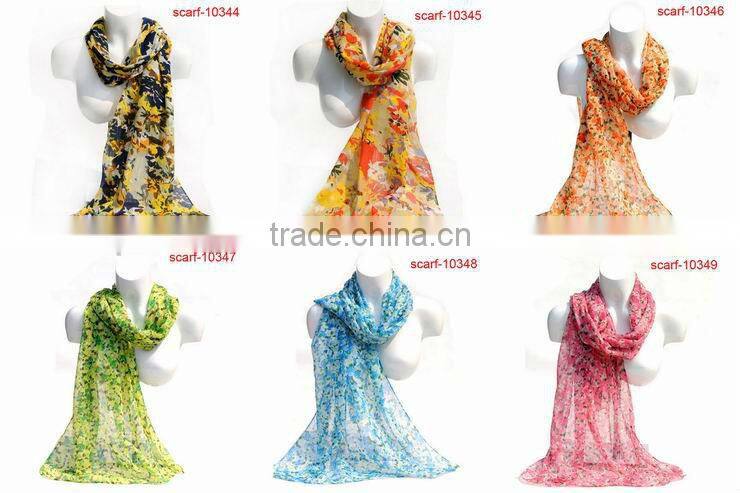 fashion 100% ployester square neck scarf