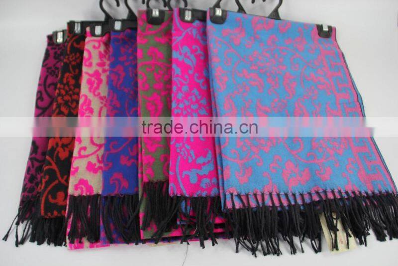 Factory supplier newest novel design fashion ladies scarf acrylic pashmina scarf fast shipping
