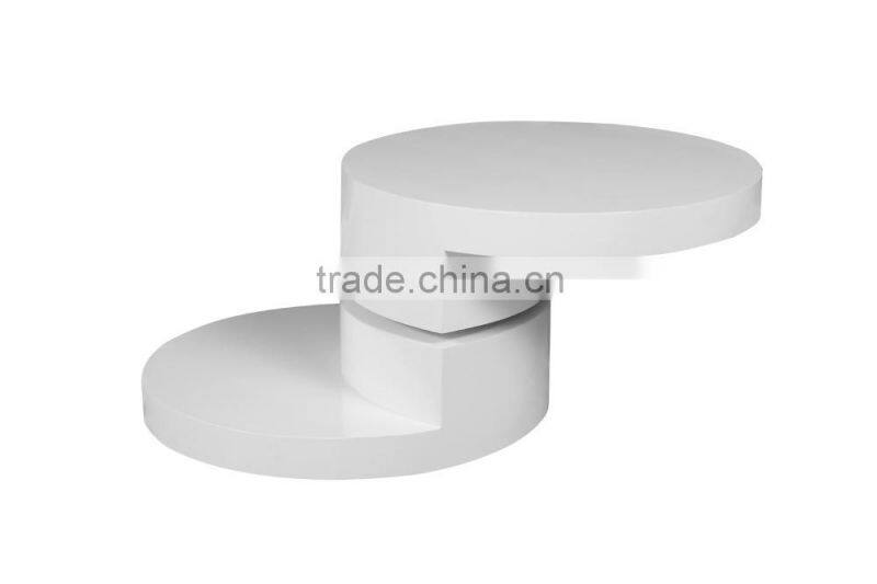 Home designs wooden rotating coffee table round