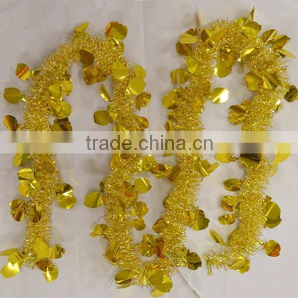 Glitter Thick Hanging Christmas Golden Tinsel Wholesale