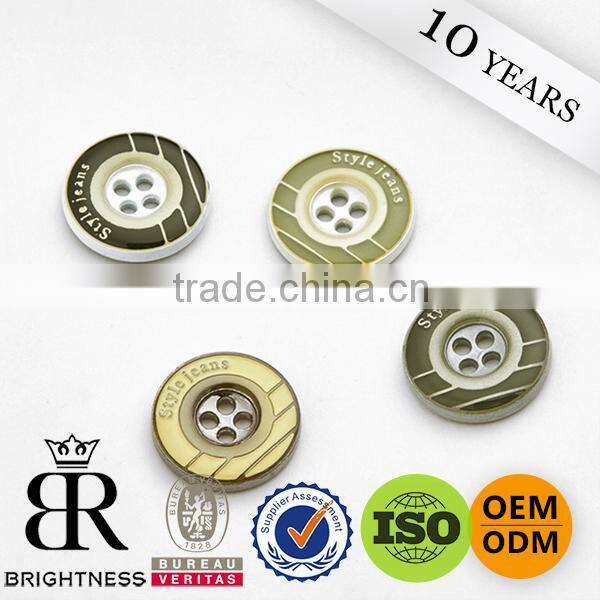Custom metal sewing buttons large sewing buttons four holes button