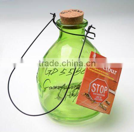 Hand printed Glass Pest Catcher