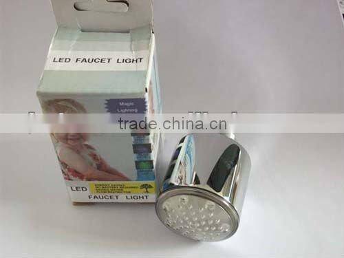 HM-F001 brass chrome temperature detectable led faucet light