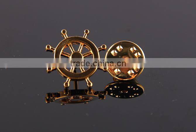 Wholesale gold plated helm lapel pin