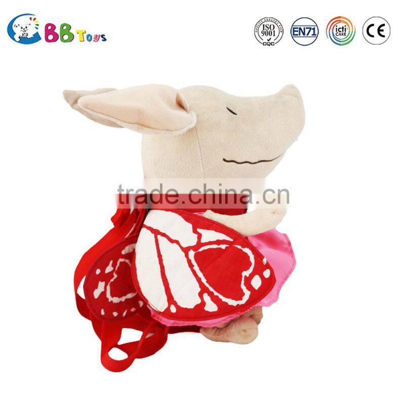 New Styel Cheap Price Funny Flying Pig Backpack