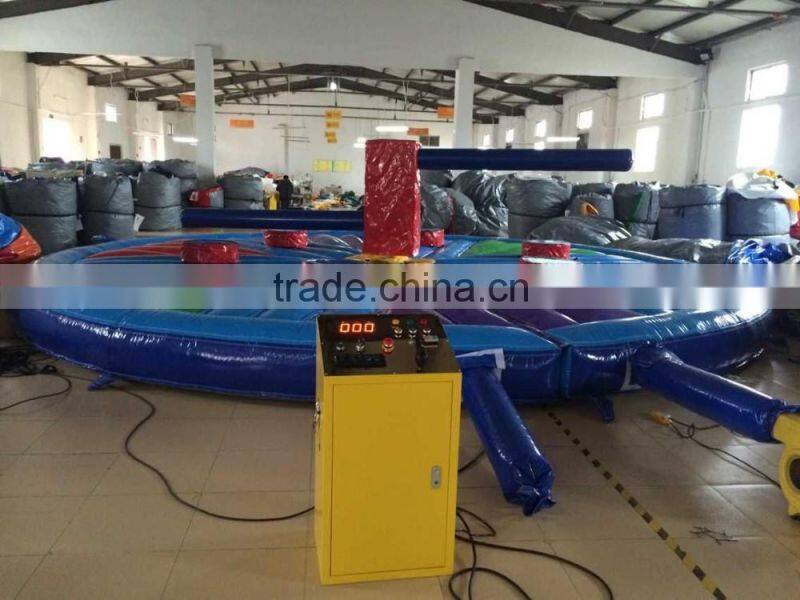 2015 Amusement commercial wipeout inflatable obstacle course game