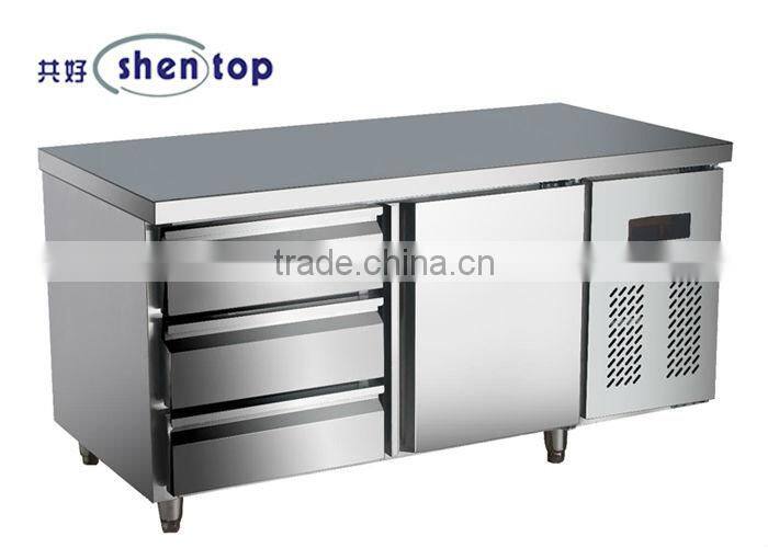 Shentop STLA-H15ZP Stainless Steel Refrigerated Drawer Workbench for Restaurant