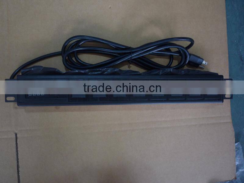 19" 1.5U 8 WAY EURO TYPE TEMPERATURE PDU SOCKET