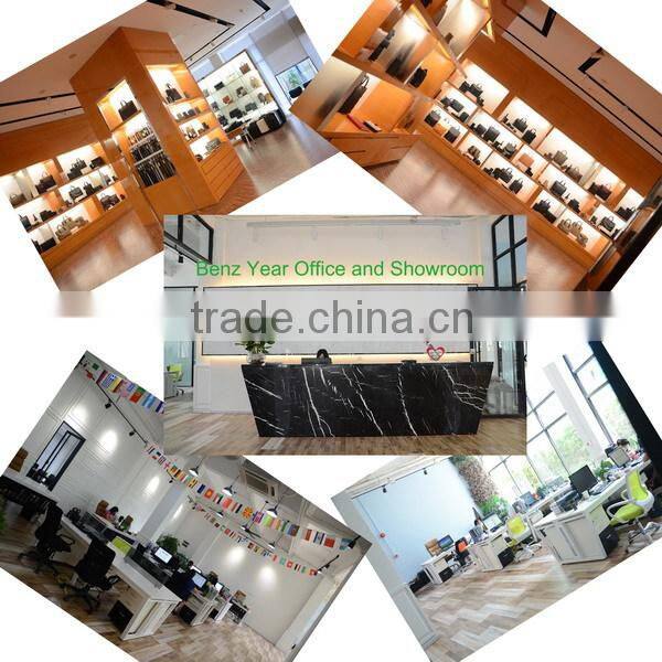 Popular Long Style Zipper Around Genuine Leather Brown Waiter Wallet