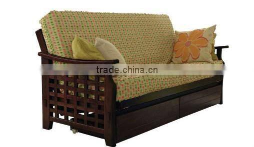 Solid wood futon frame sofa bed for living room furniture