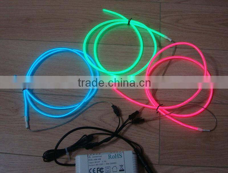 Super pull"Polar light 3"5.0mm el wire +Steel wire 0.55mmX2PCS +Nylon weaves the network