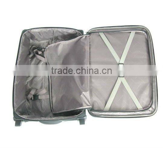 2014 china factory 2PCS eva travel trolley bag/600d polyester eva luggage trolley bag/travel trolley luggage bag