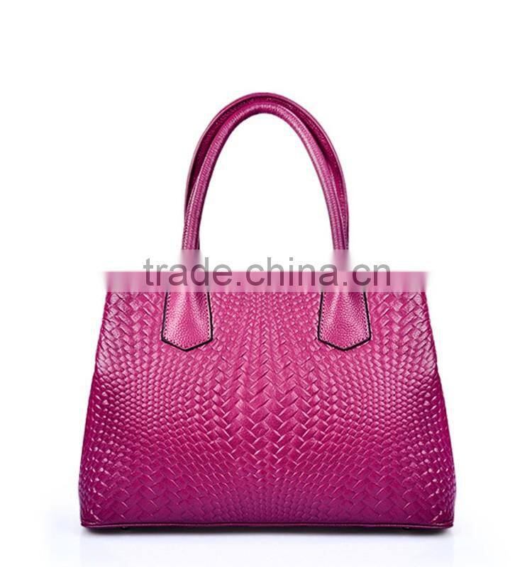 High Quality New Design Fashion wowen PU Leather Hand Bags from China