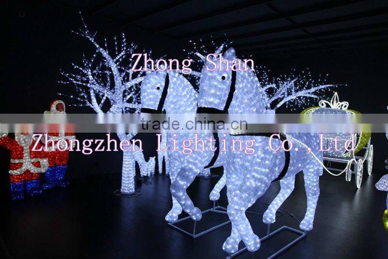 Santa in the sleigh with reindeer for led christmas decoration