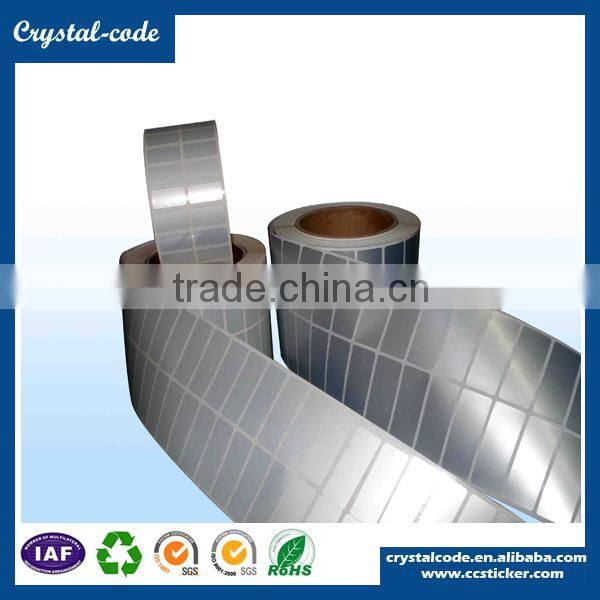 Gold hot stamp metallic anti-counterfeit capsule bottle PET label