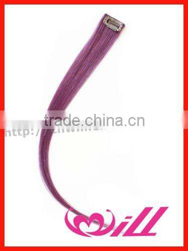 High Quality Pretty Easy Clips Hair Extensions Hot Pink Cheap 1 pc Clip in Hair Extension Human Hair Extension