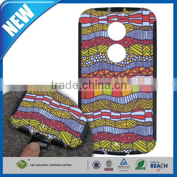 C&T 4 Colors Hybrid TPU Frame 2 in 1 Combo Case For Motorola Moto X2