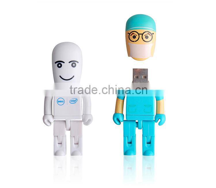 robot man plastic usb flash drive bulk 4gb usb flash drives usb wedding favors and gifts