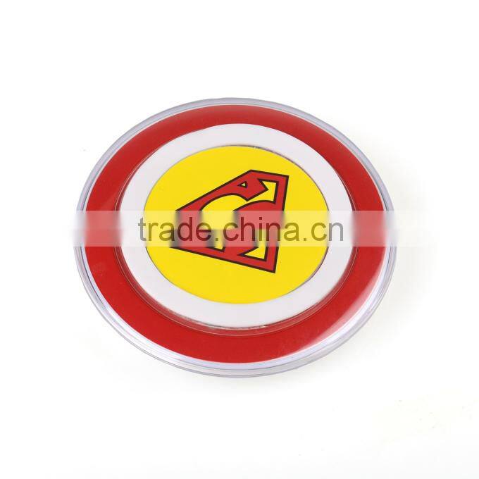 New arrival superman Pattern wireless charger, ironman quick wiressless charging for smart phone and SamsungS6