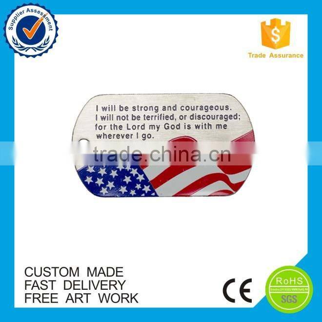 Manufacture pray tag zinc alloy custom metal military dog tag