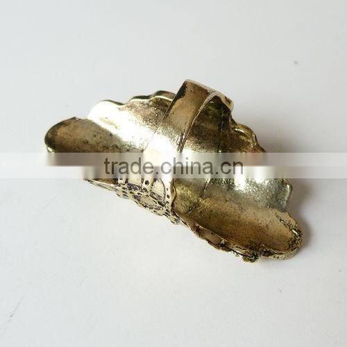Punk Metal Carved Flower 3 Colors Retro Design Rings
