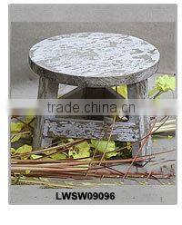 solid shabby chic round stump stools
