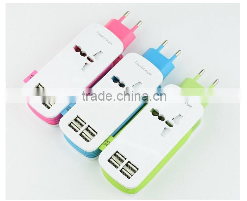 Universal 4 USB Charger Ports Power Strip With universal charfer ports with BS, UL CSA, European standard Power Strip