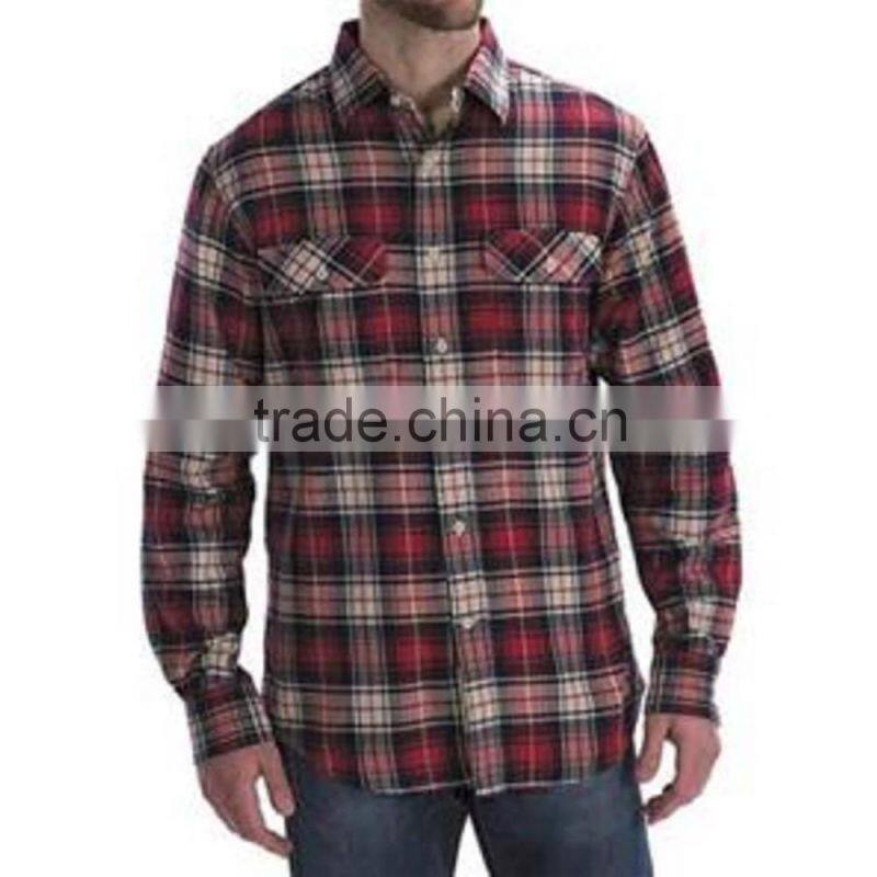 100% Cotton Casual Shirt With top quality Cotton plaid flannel Jacket Egyptian Cotton Long Sleeve Shirt