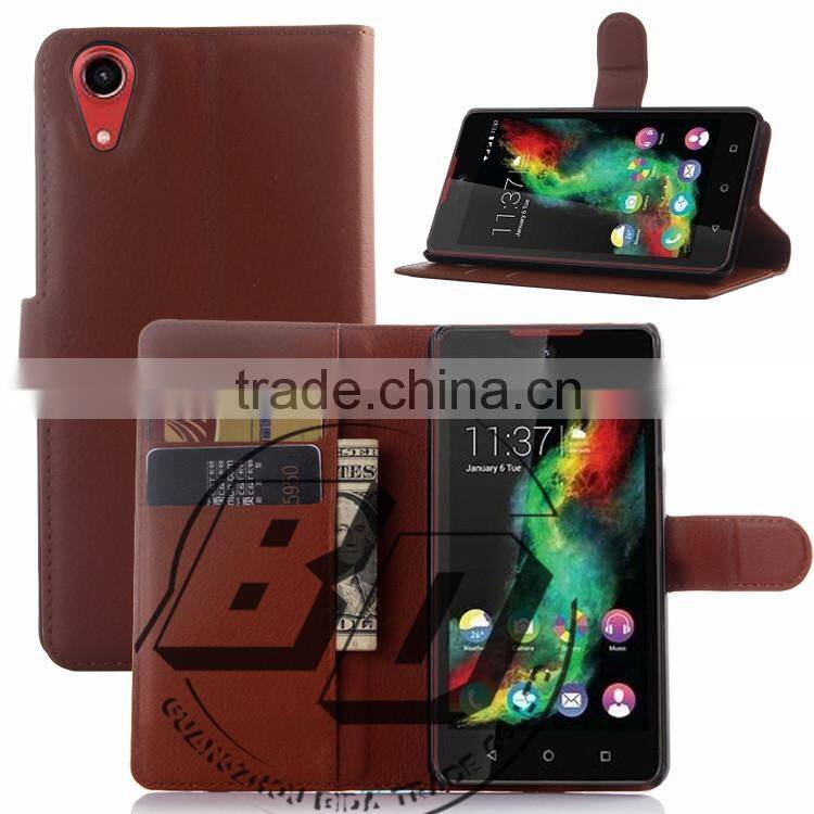 Top Selling Durable Flip Wallet Style Magnetic Flip Stand PU Leather Case For Wiko Rainbow lite luxury leather case