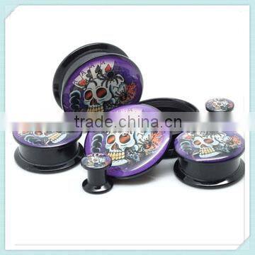 FACTORY PRICE UV acrylic cross ear plug /tunnel body jewelry/jewellery piercing FACTORY