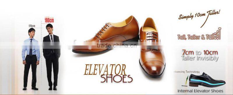 2016 new style height increasing elevator goodyear welt shoe loafers/man classic shoes / man shoe loafer