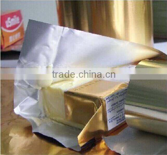 High quality printed greaseproof aluminum foil butter package
